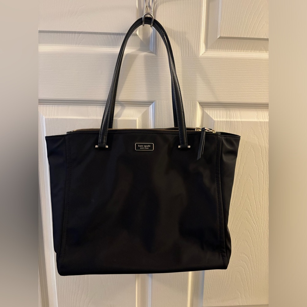 Black nylon Kate spade tote